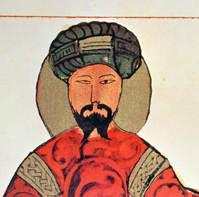 Portrait of Saladin (1138-93) (detail) by Arabic School